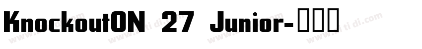 KnockoutON 27 Junior字体转换